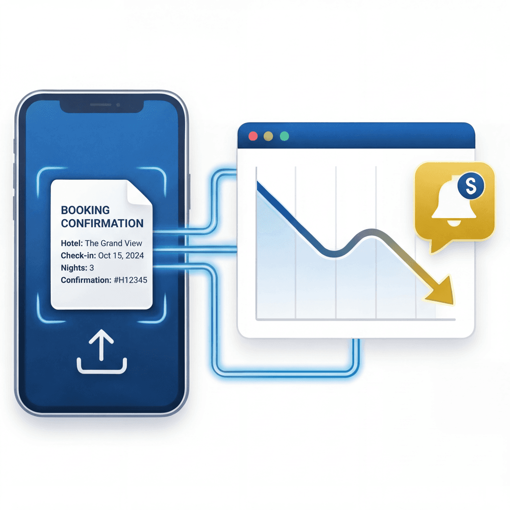 RebookIt.ai – Upload PDF, track prices, save money